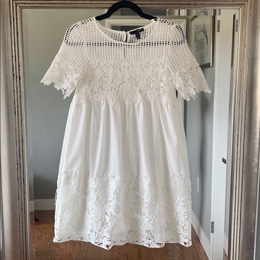 CLOSEOUT! Aqua lace detail dress XS